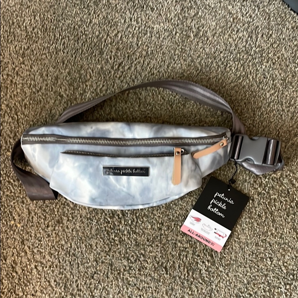 Petunia Pickle Bottom Blue Gray All Around Belt Bag
